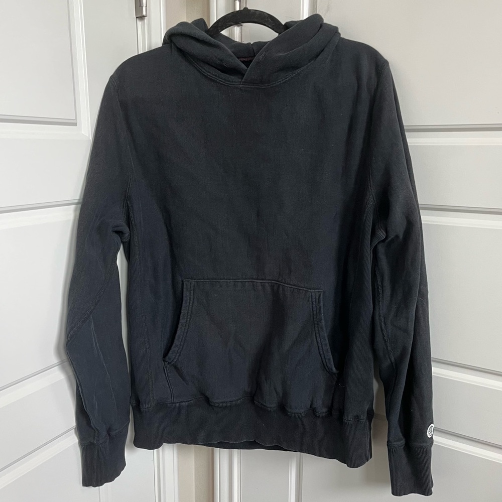 Champion x Todd Snyder Men's Black Hoodie in Washed Black Size Large